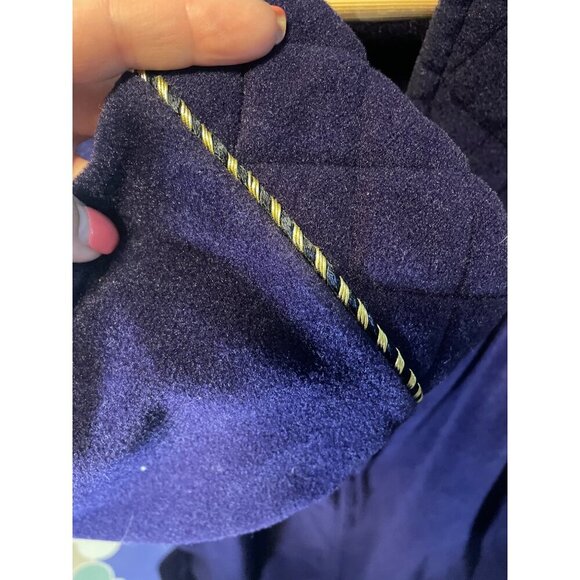 Vintage Vanity Fair Purple Full Zip Full Length Robe Gold Detail Sz M - Picture 6 of 7